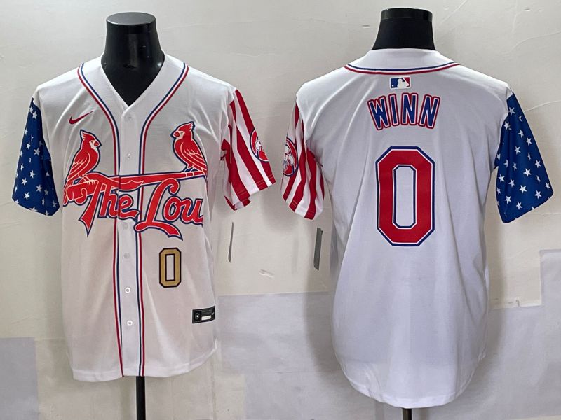 Men 2025 St.Louis Cardinals #0 Winn White a generation of national flags Joint Name Nike MLB Jersey style 1->st.louis cardinals->MLB Jersey